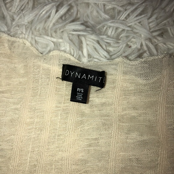 White Mesh Long Sleeve Top - Picture 2 of 3